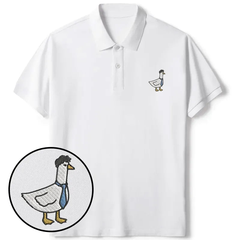 Kyoto Lion Embroidered Polo Shirt