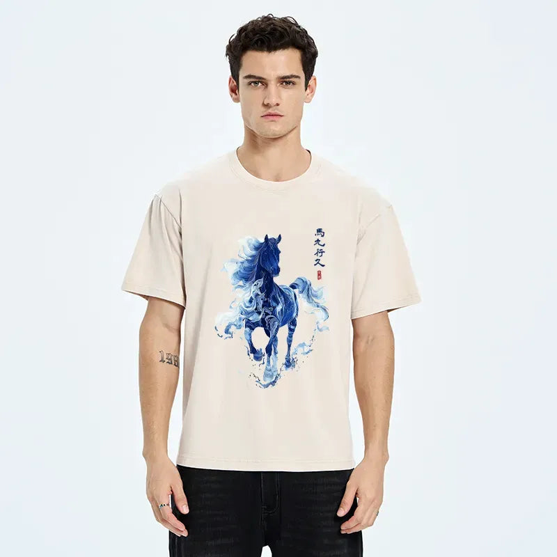 Japanese Washed T-Shirt for Daily Wear