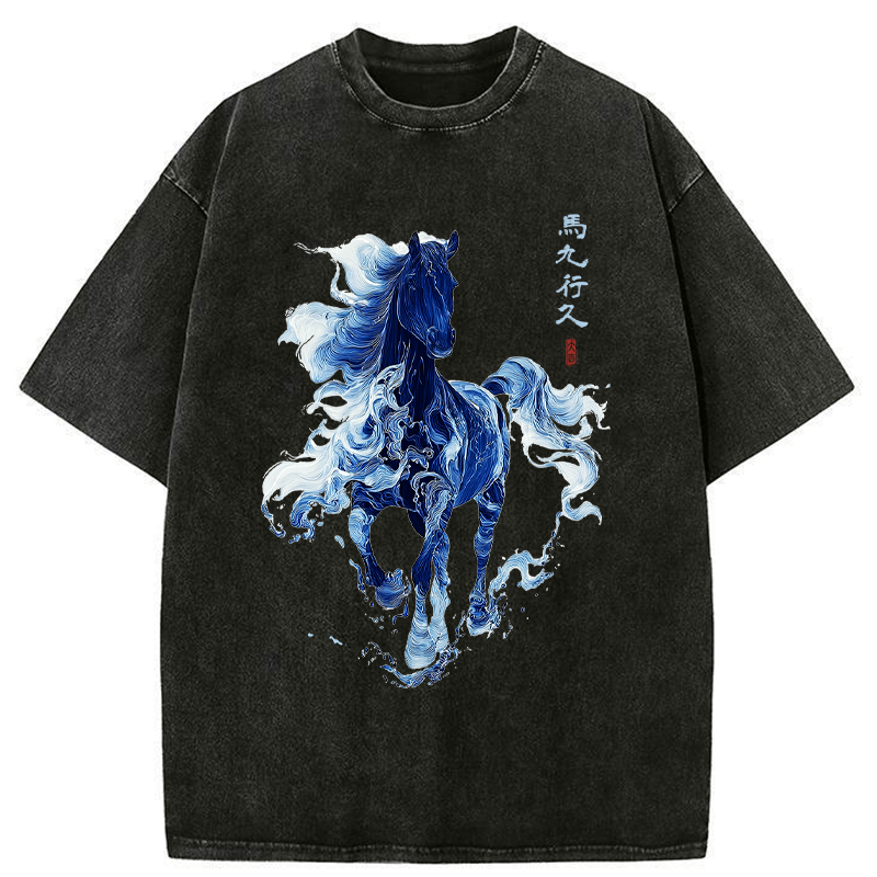 Japanese Washed T-Shirt for Daily Wear