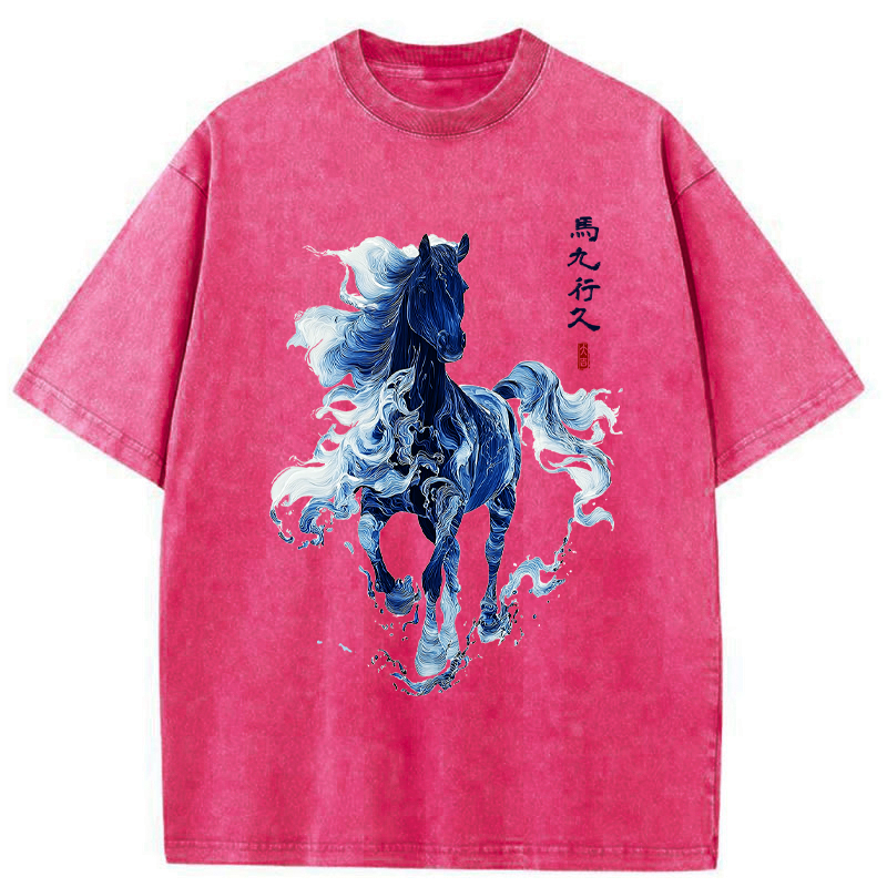Japanese Washed T-Shirt for Daily Wear
