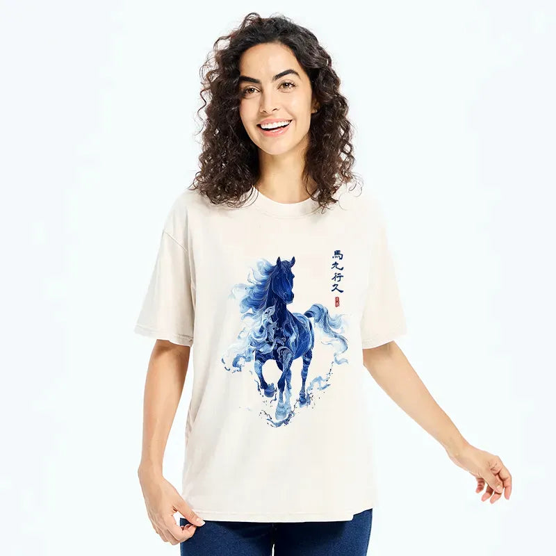 Kyoto-Lion Unisex Cotton Tee for Summer