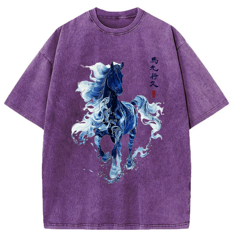 Japanese Washed T-Shirt for Daily Wear