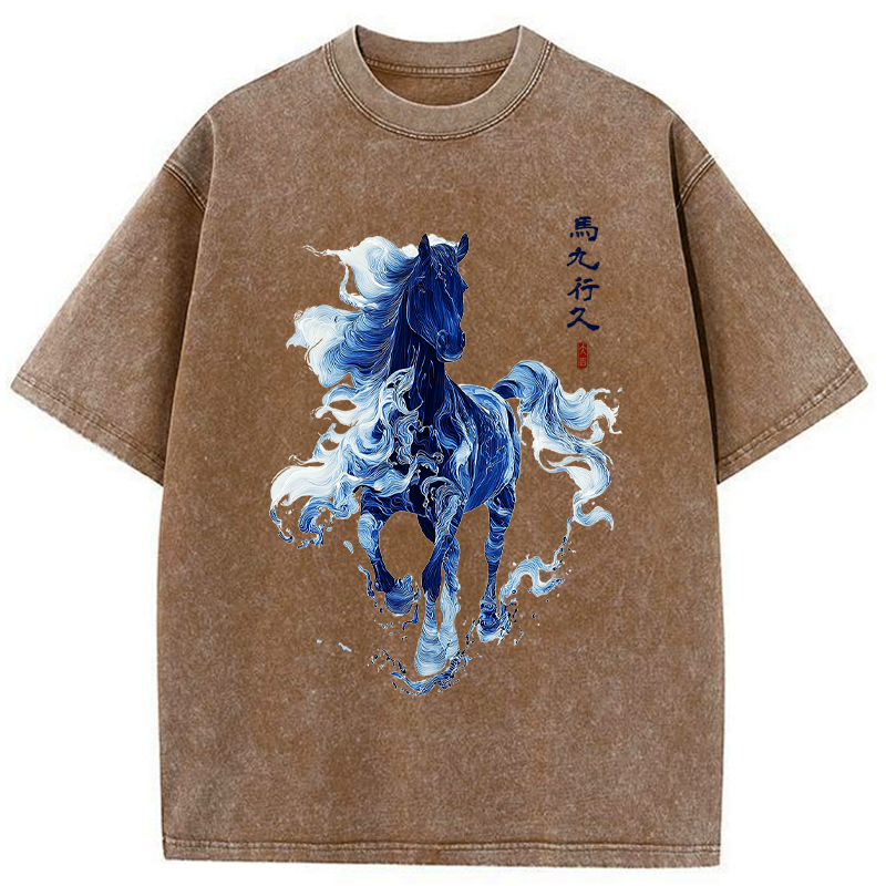 Kyoto-Lion Unisex Cotton Tee for Summer