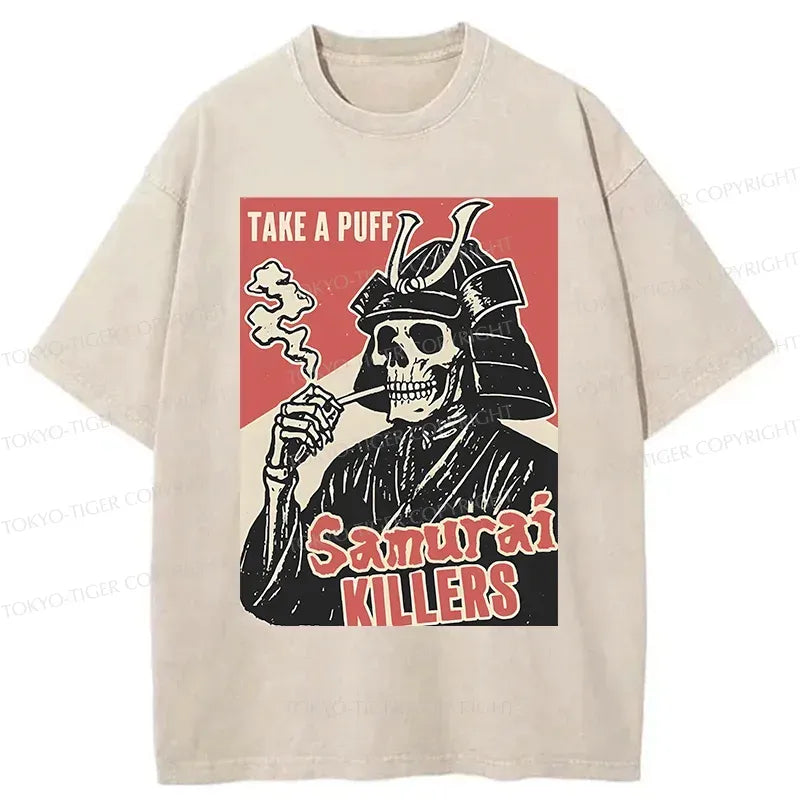 Japanese Samurai Washed T-Shirt