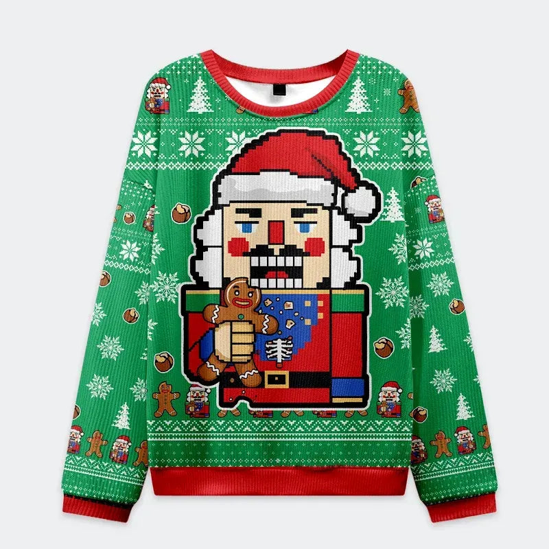 Kyoto-Lion Nutcracker Funny Japan Christmas Ugly Sweatshirt