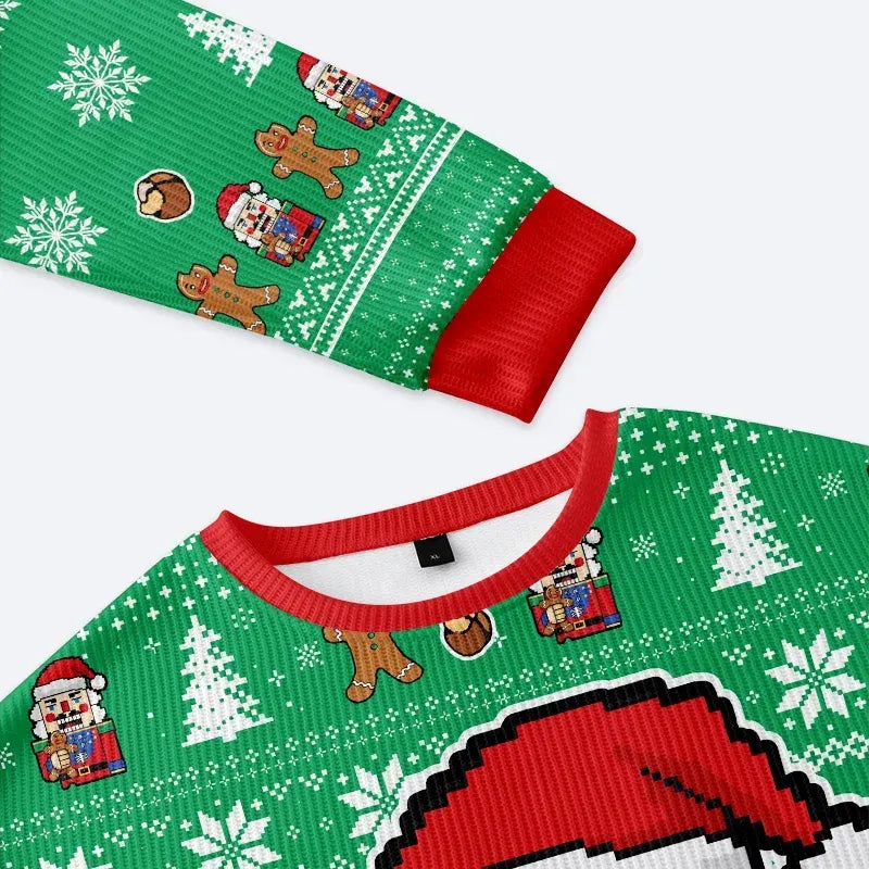 Kyoto-Lion Nutcracker Funny Japan Christmas Ugly Sweatshirt