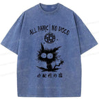 Kyoto-Lion Anxious Cat Washed T-Shirt