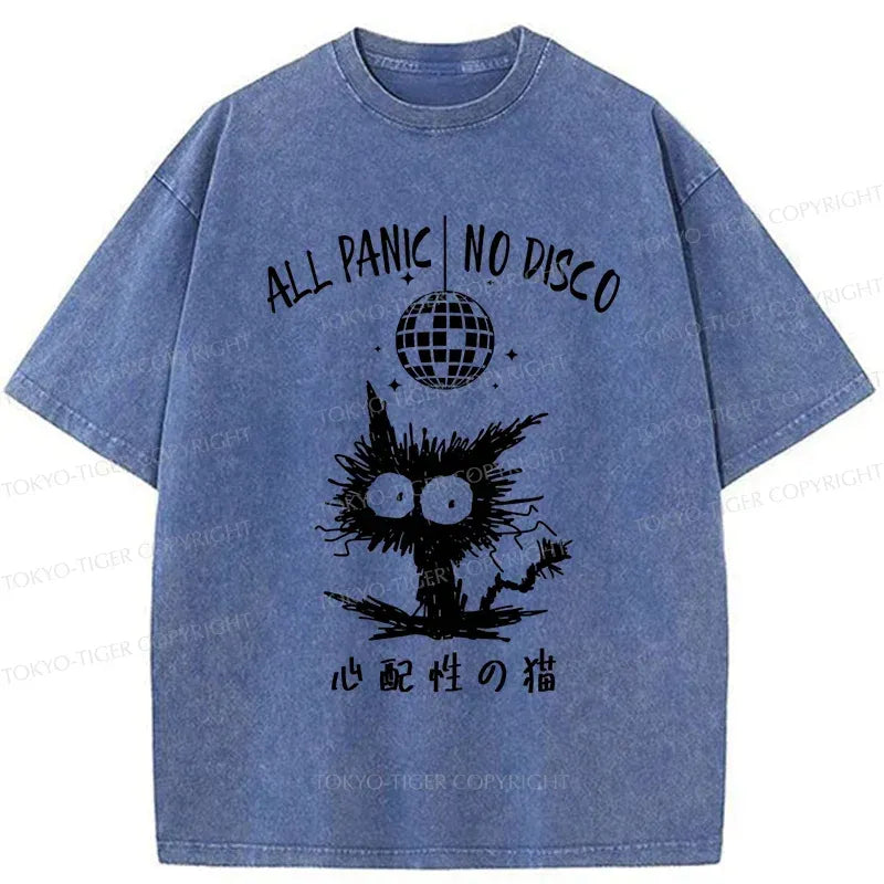 Kyoto-Lion Anxious Cat Washed T-Shirt