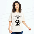 Japanese Anxious Cat Washed T-Shirt