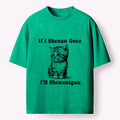 japanese cat washed t-shirt for gift