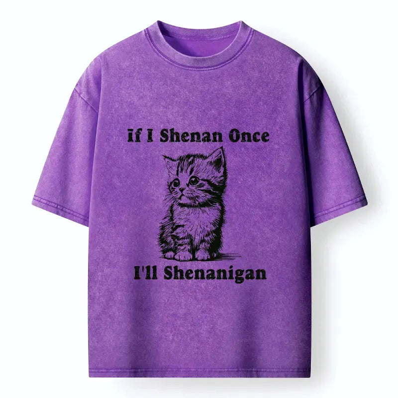 Kyoto-Lion Saint Patrick's Cat Washed T-Shirt