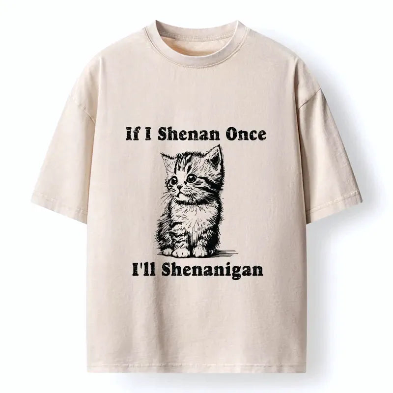 Kyoto-Lion Saint Patrick's Cat Washed T-Shirt