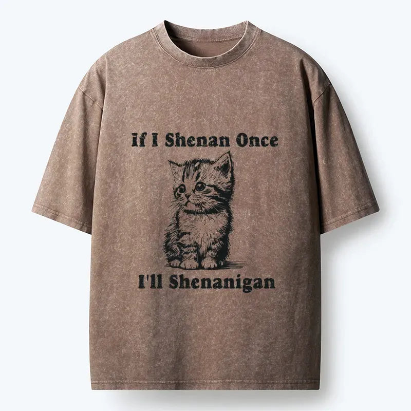 Kyoto-Lion Saint Patrick's Cat Washed T-Shirt