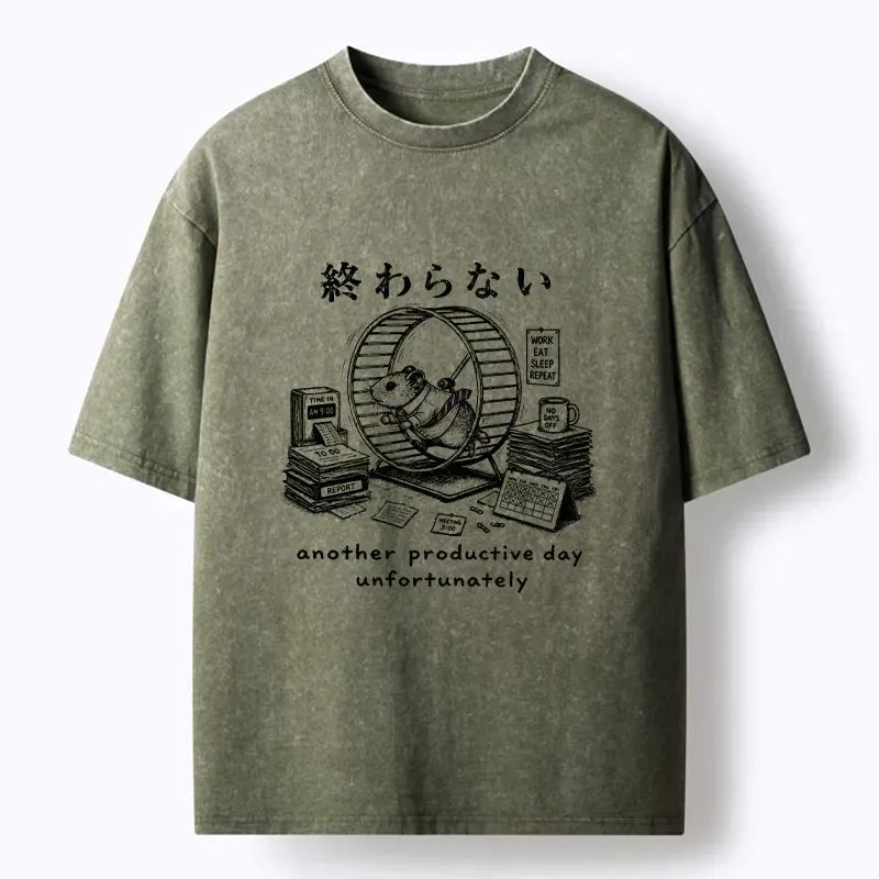 Japanese Washed T-Shirt for Daily Wear