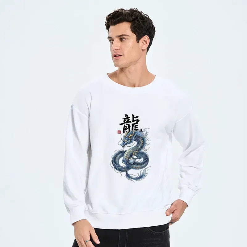Mythic Blue Dragon Japanese Sweatshirt