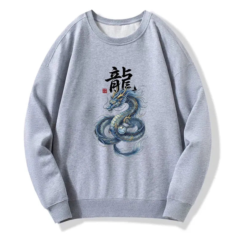 Kyoto-Lion Mythic Blue Dragon Classic Sweatshirt