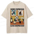 Japanese washed raccoon t-shirt for daily wear