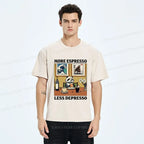Kyoto-Lion More Espresso Less Depresso Raccoon Washed T-Shirt