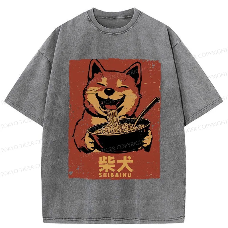 Japanese Vintage Washed Shiba Inu T-Shirt