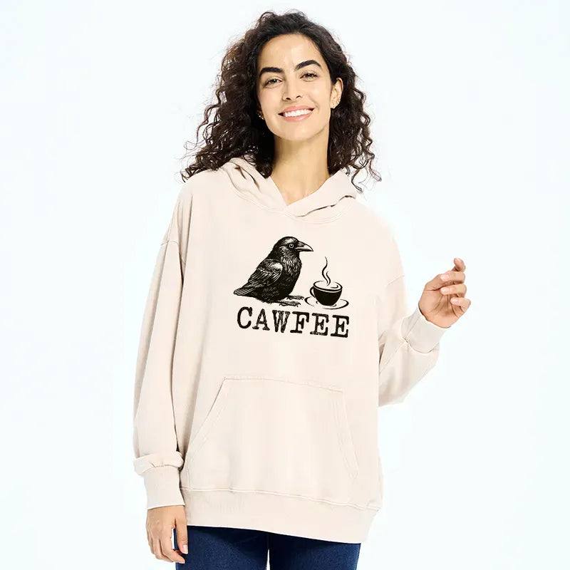 Kyoto-Lion Cawfee Funny Japan Meme Washed Hoodie