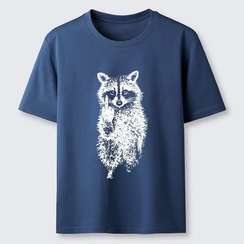 Raccoon Giving Middle Finger T-Shirt