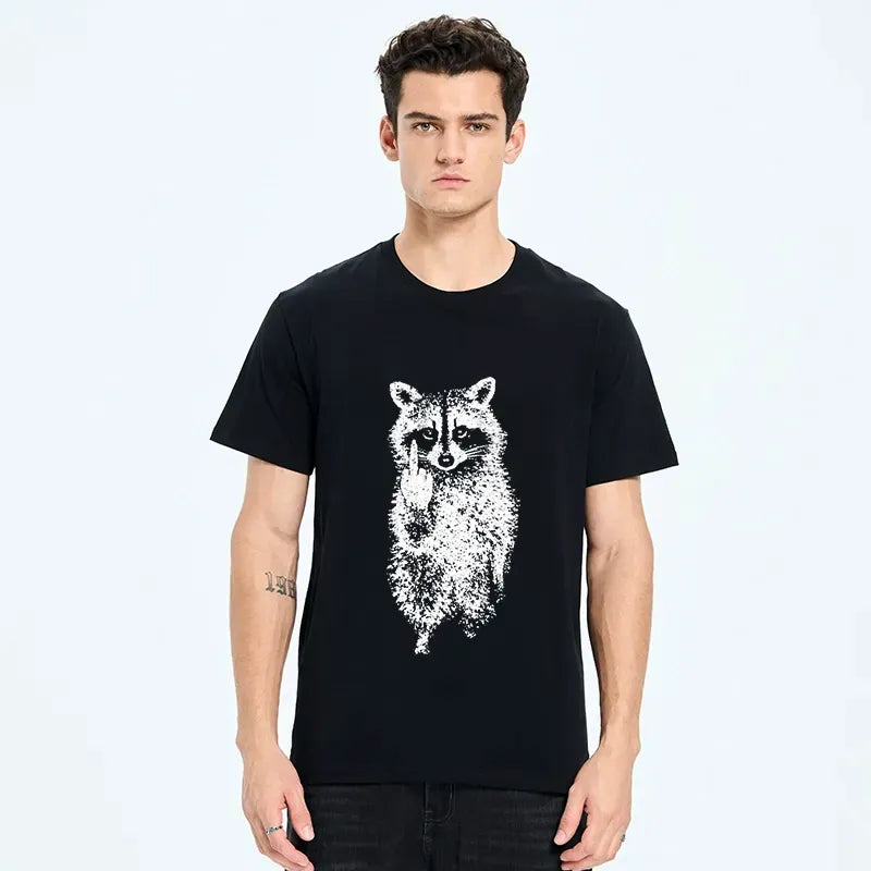 Kyoto-Lion Raccoon Giving The Middle Finger Classic T-Shirt