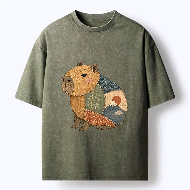 Kyoto Lion Patchwork Streetwear Tee