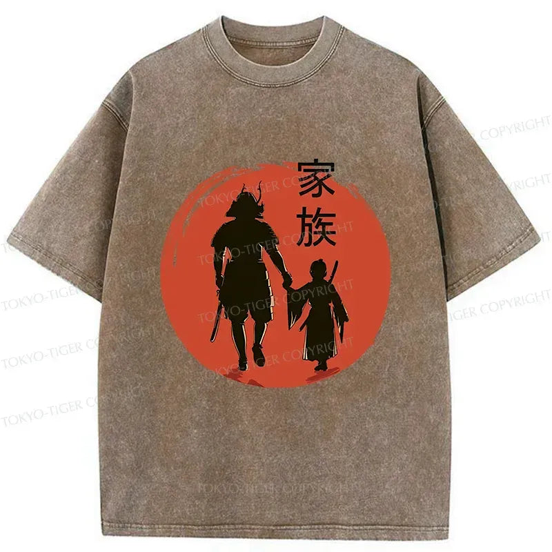 Vintage Ukiyo-e Family T-Shirt for Streetwear