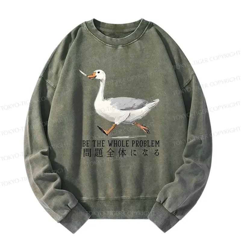 Kyoto-Lion Running Stupid Goose Washed Sweatshirt