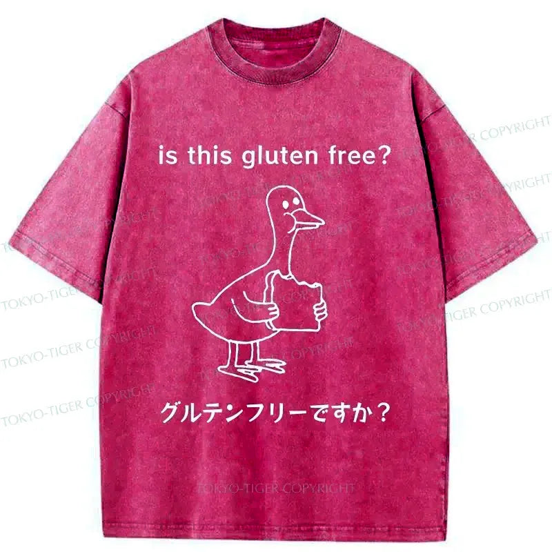 Kyoto-Lion Avoid Gluten Product Washed T-Shirt