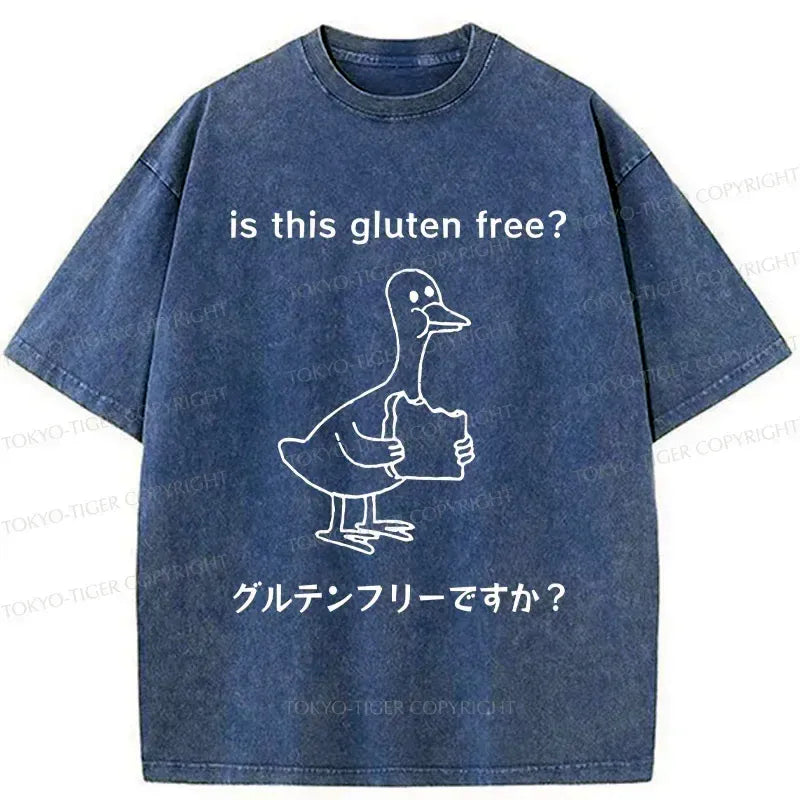 Kyoto-Lion Avoid Gluten Product Washed T-Shirt