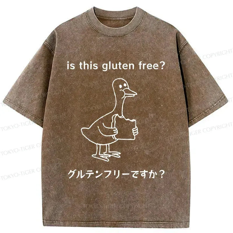 Kyoto-Lion Avoid Gluten Product Washed T-Shirt