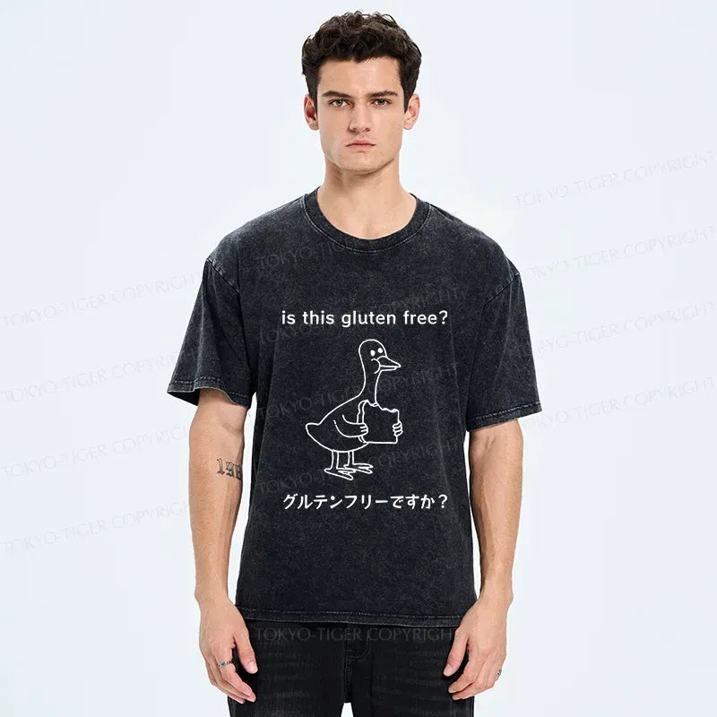 Kyoto-Lion Avoid Gluten Product Washed T-Shirt