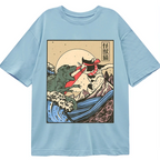 Vintage Great Wave Cat Tee Gift Idea