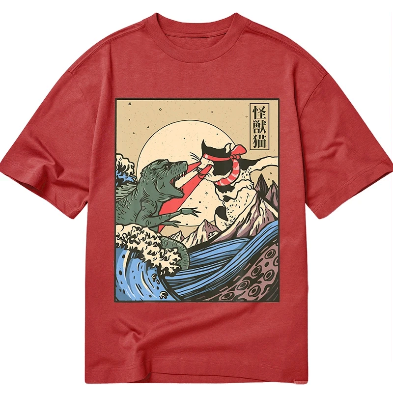 Vintage Great Wave Cat Tee Gift Idea
