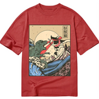 Vintage Great Wave Cat Tee Gift Idea
