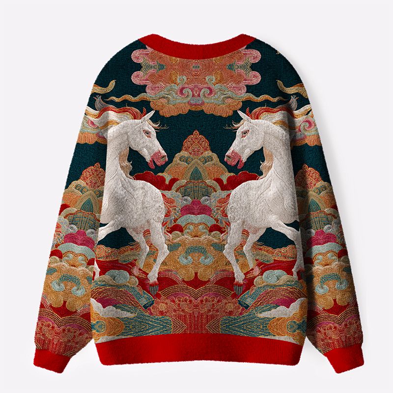 Auspicious clouds unisex cardigan for streetwear