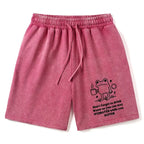 Kyoto-Lion Frog Says Drink Water Washed Shorts