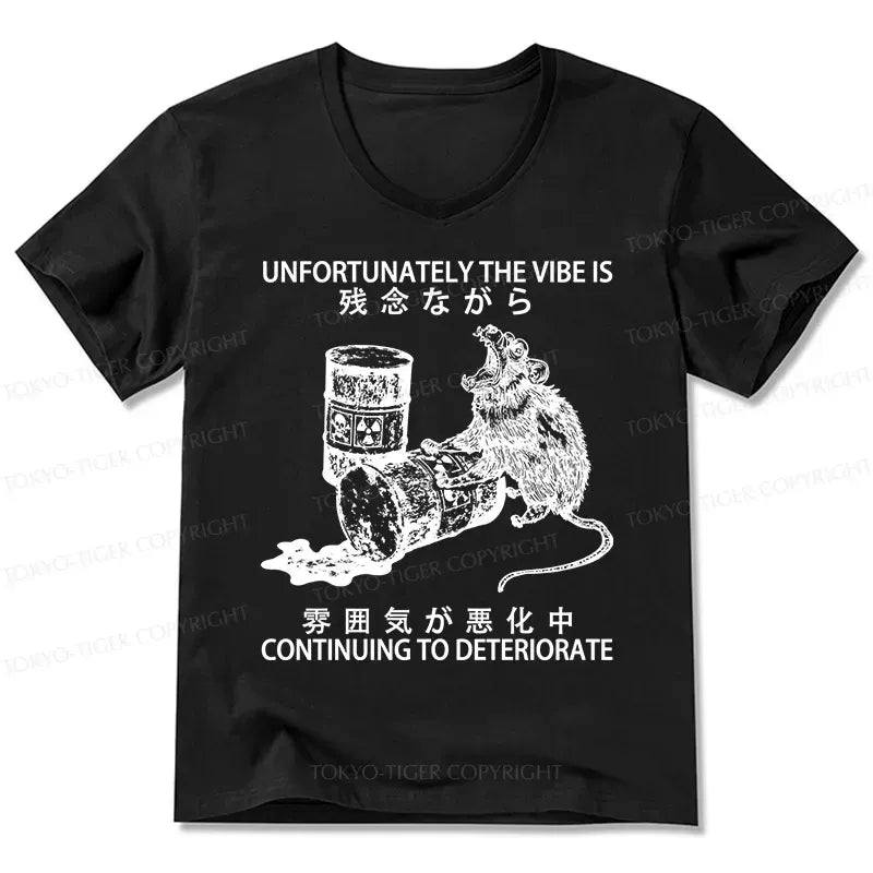 Kyoto-Lion The Vibe Is Continuing To Deteriorate V-Neck Classic T-Shirt