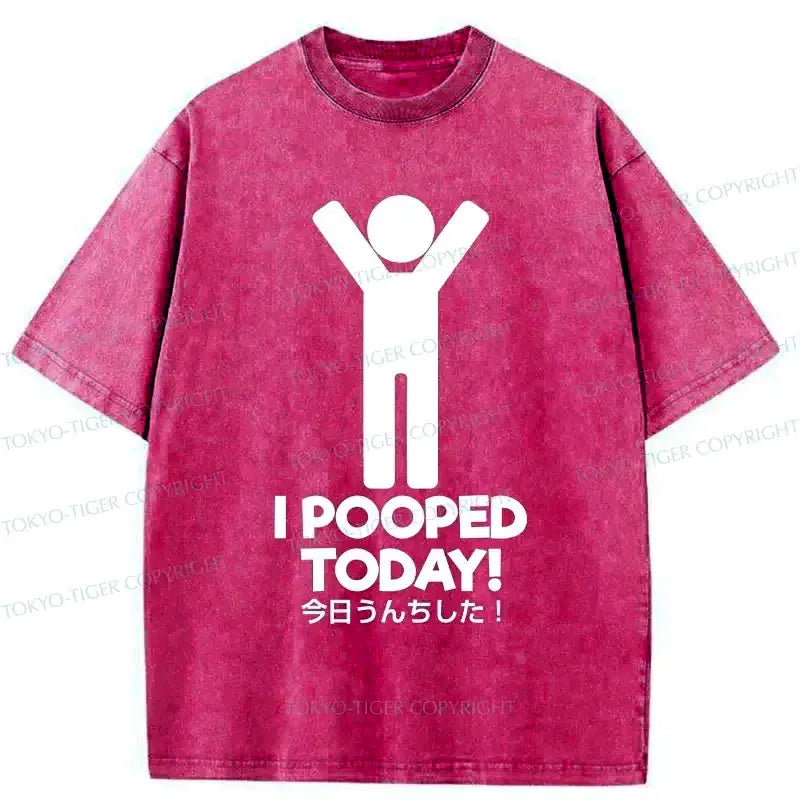 Funny Japanese Washed T-Shirt for Daily Wear