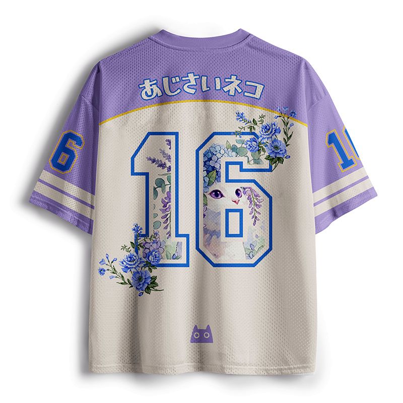 Kyoto-Lion Hydrangea Cat Mesh Jersey