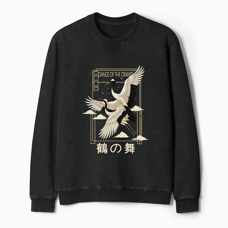 japanese vintage washed sweatshirt for daily wear