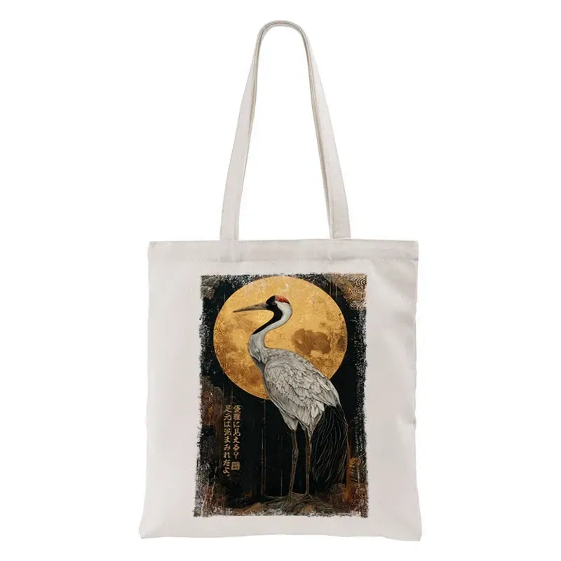 Kanji Canvas Tote Bag for Daily
