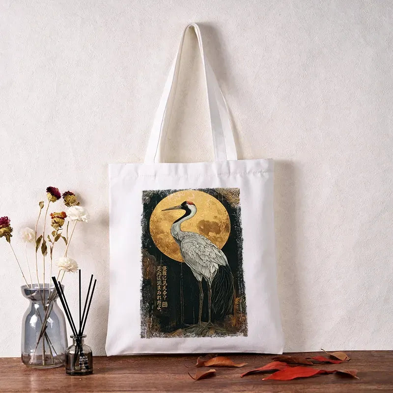 Kanji Canvas Tote Bag for Daily