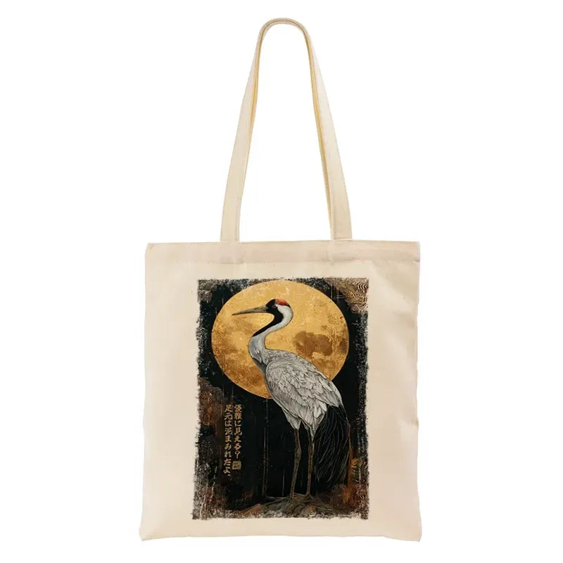 Kanji Canvas Tote Bag for Daily