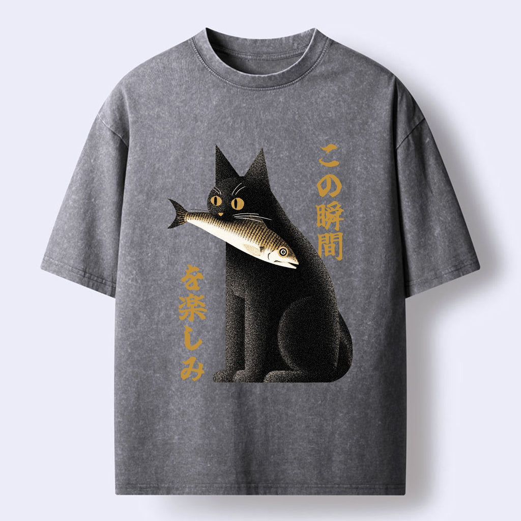 Japanese Cat T-Shirt for Daily Wear