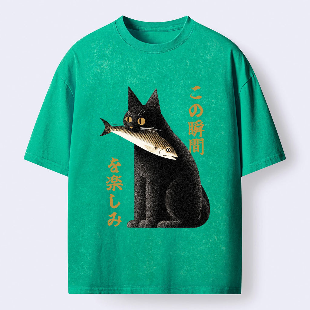 Japanese Cat T-Shirt for Daily Wear