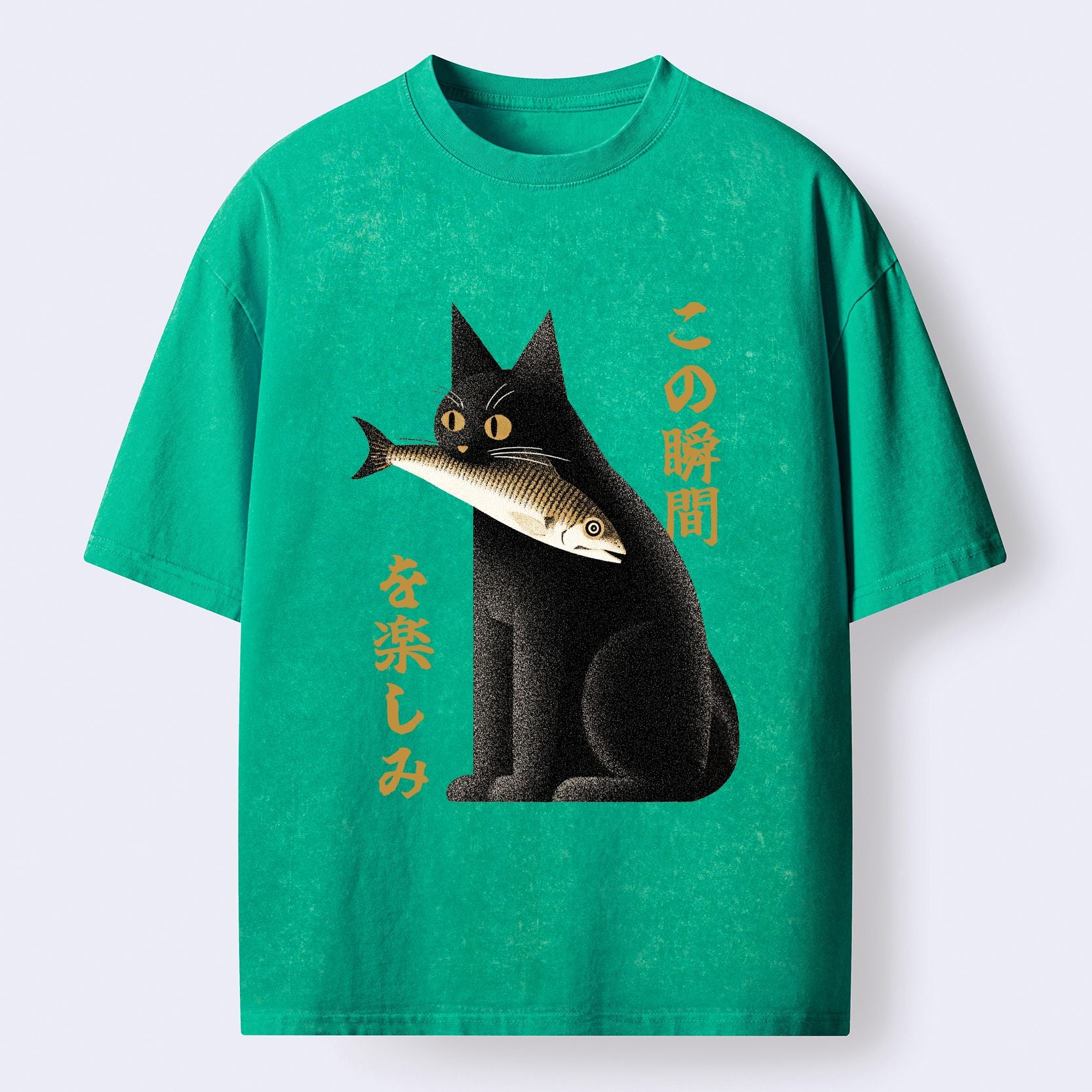 Japanese Cat T-Shirt for Daily Wear
