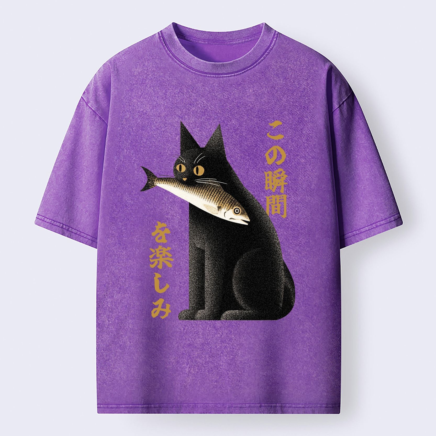 Japanese Cat T-Shirt for Daily Wear