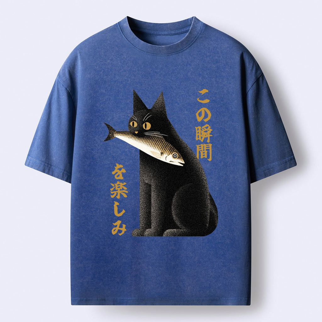 Japanese Cat T-Shirt for Daily Wear
